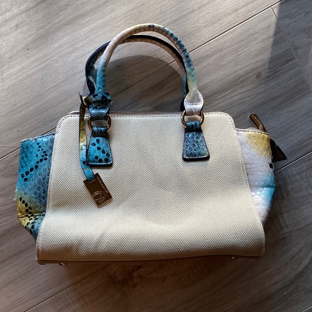 Vintage Davis Jones Canvas Satchel